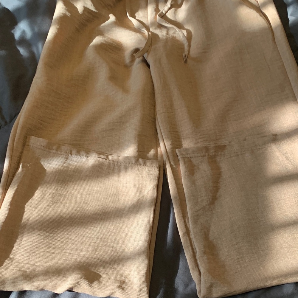 Tan Drawstring Pants - Picture 3 of 3